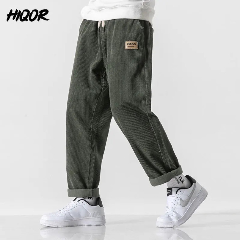 HIQOR AutumnWinter Fashion Mens Denim Shorts Retro Japanese Straight Casual Pants Stretch 241115