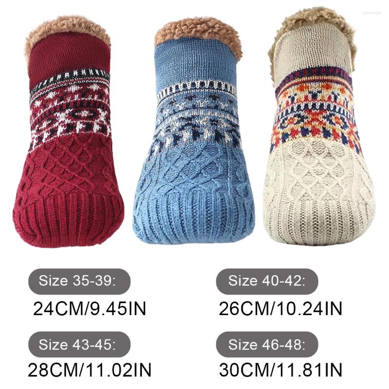Mens Socks Men Women Winter Indoor Home Slippers Non Slip Thick Thermal Warm Bedroom Sping Sock Soft For Christmas L251024