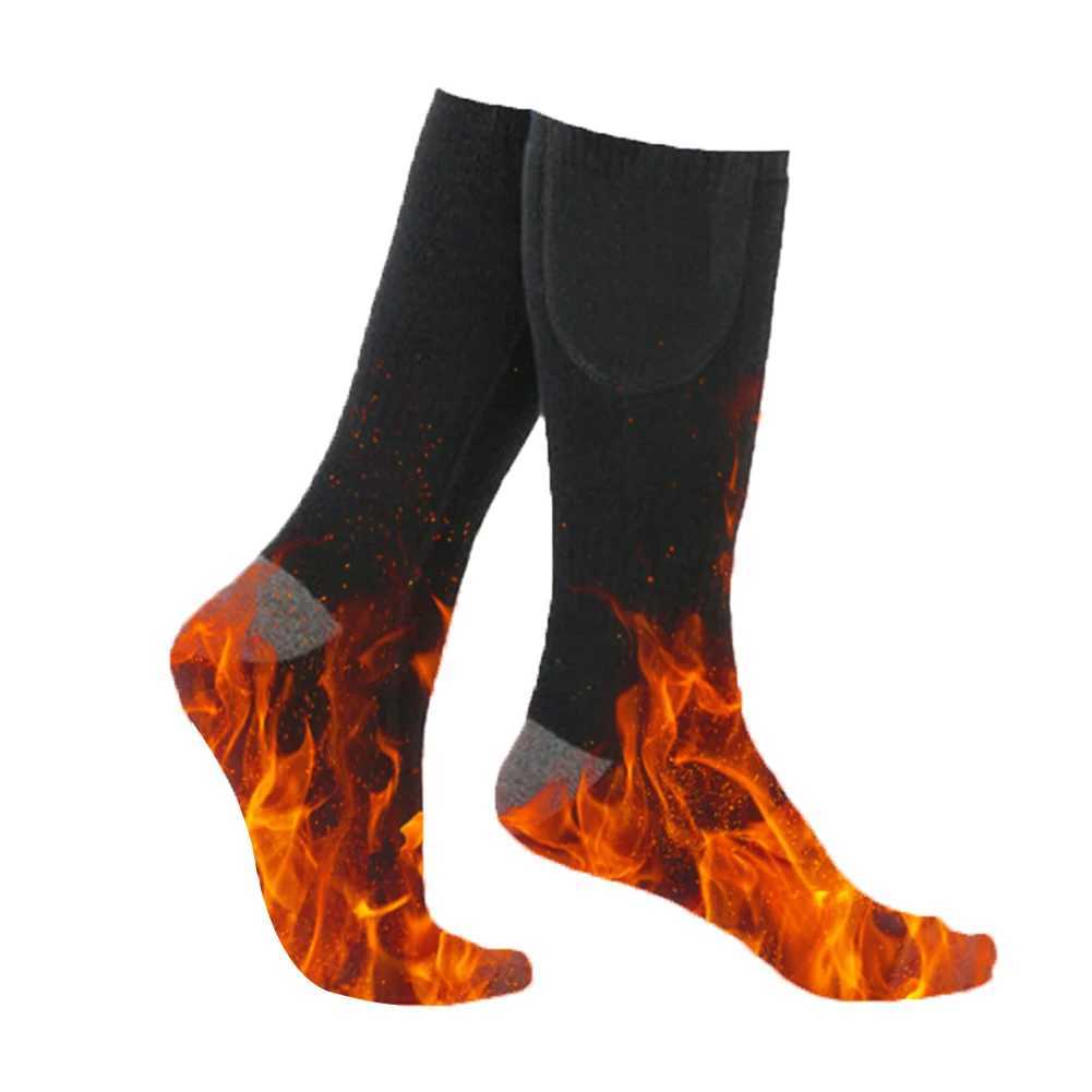 Electric Heated Socks 3 Level Temperature Electric Heating Socks ColdProof Foot Warmers Fast Heating for Outdoor Skiing HikingW251011