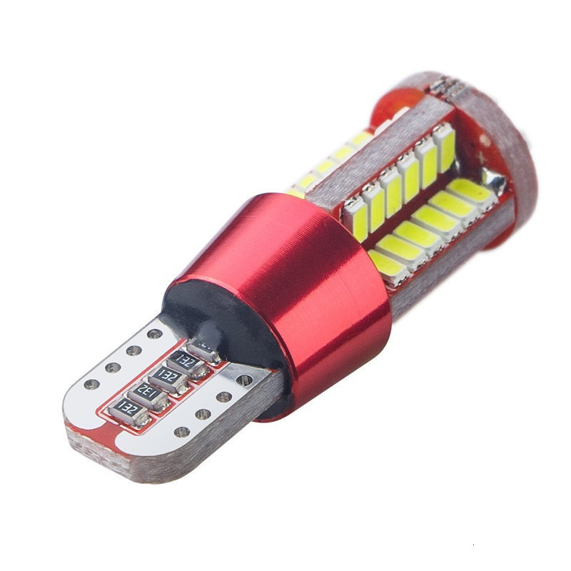 a pair Headlight outline t10 daytime running light driving constant current 3014 57SMD decoding infinite LED car width indicator light