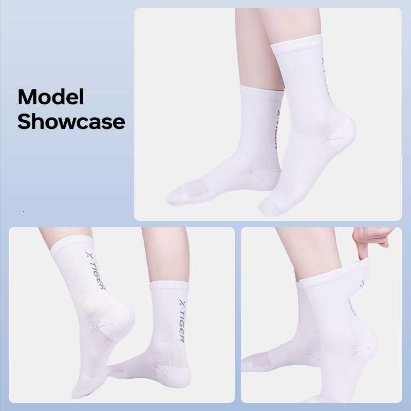 XTIGER Cycling Socks Men MTB Sports Bicycle Socks Antislip Wearresistant Sweatabsorbent Breathable Running Basketball SoccerW251011