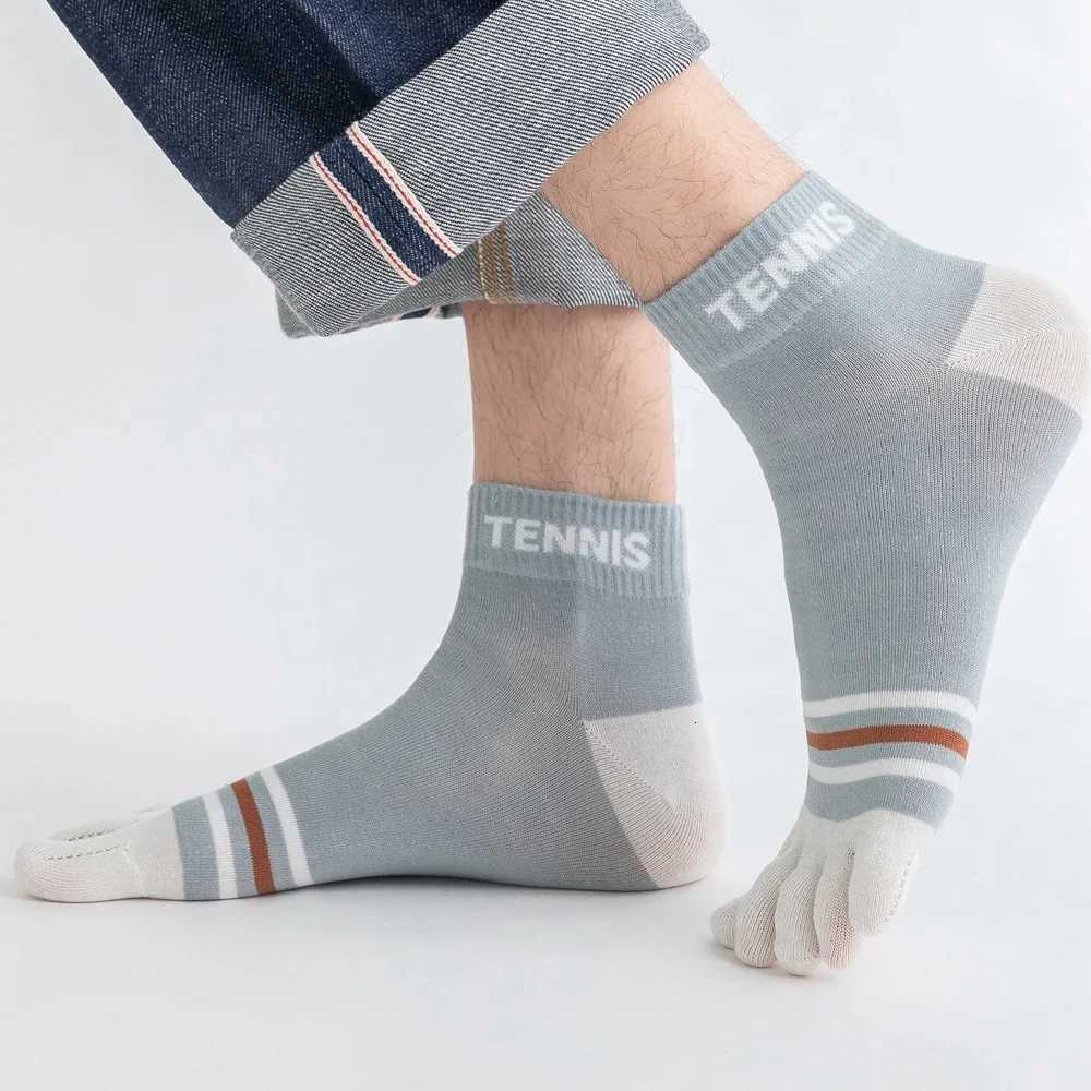 5 Pairs Men Toe Socks with Separate Fingers Spring Summer Slipper Ankle Socks High Quality Cotton Five Finger Socks SportsW251011