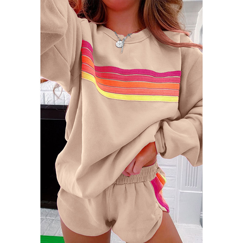 Designer Women's Two Piece Pants Spring And Summer Sportswear Womens Long-sleeved Top Loose Sports Shorts Suit Womens Casual Home 2-piece Set