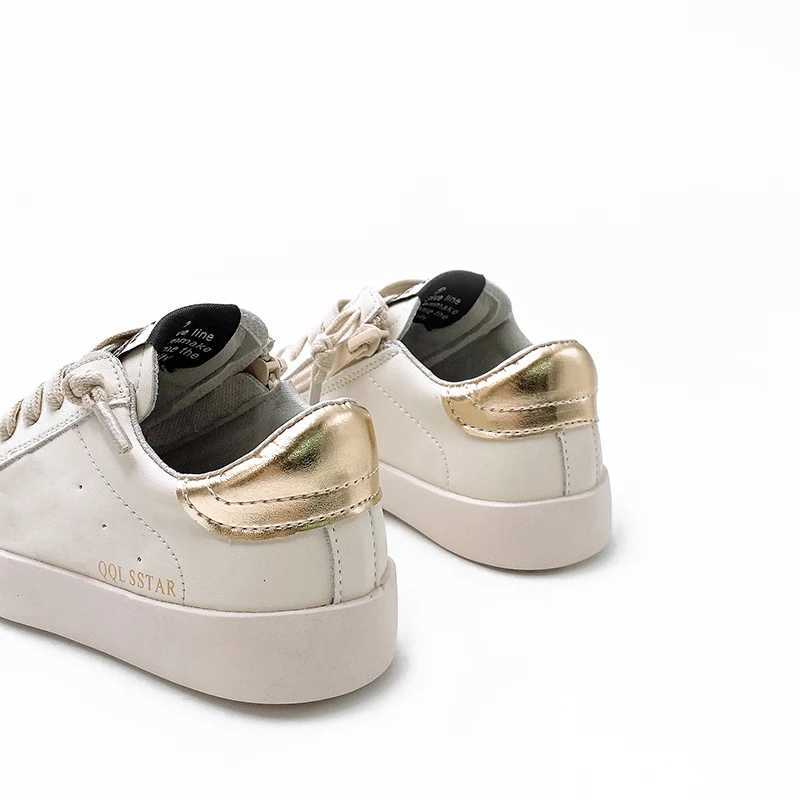 Classical Sle Real Leather Sport for Children Toddler Golden Kids Casual School CCDB Star Girls Shoes Sneaker C260130
