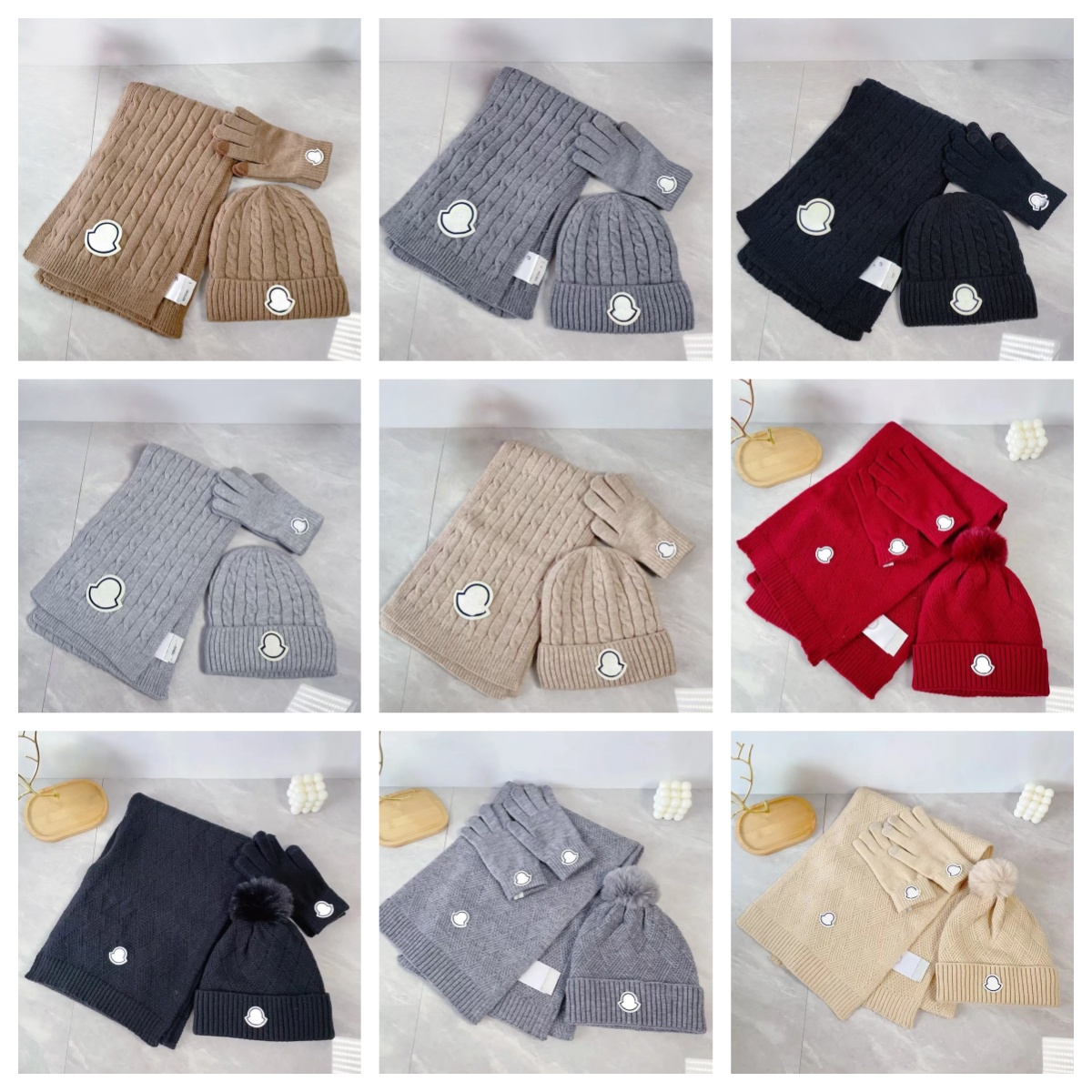 Hats Scarves Sets Designer Hat Scarf Gloves Luxury Knitted For Men And Women In Winter Wool Fashion Casual Warm Three-Piece Suit