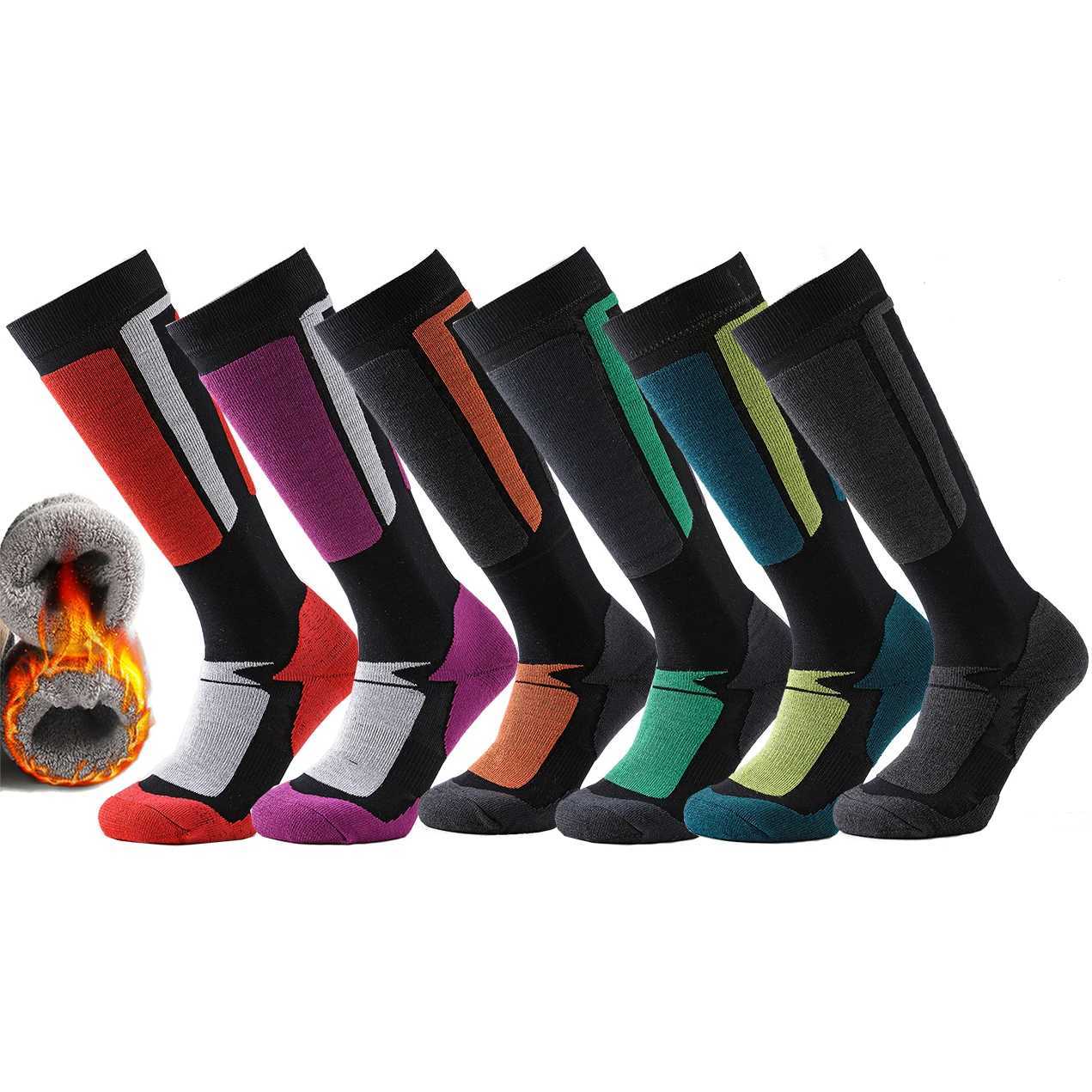 Men Women Skiing Socks Winter Warming Thick Knee High Long Socks Snowboard Outdoor Sport Socks Towel Bottom TerryW251011