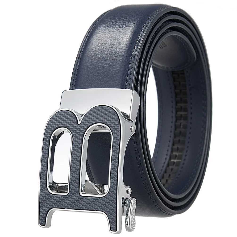 Luxury Brand Mens Belts High Quality Genuine Leather Belts for Men Metal Automatic Buckle Casual Business Male Waistband 35cm Z251011