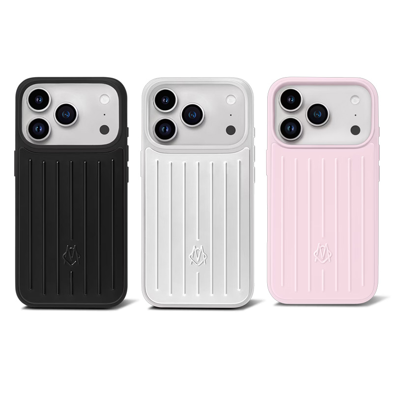 pink Phone Case Suitcase Designer iPhone Case for Apple iPhone 17 Pro Max 16 15 14 13 Polycarbonate Aluminum Alloy MagSafe Weave Back Cover Coque Funda Titanium 2025