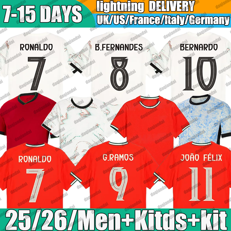 2025 24 Portugal Soccer Jerseys jersey #9 G. RAMOS 24 25 26 football shirt fans player version Men Kids kit