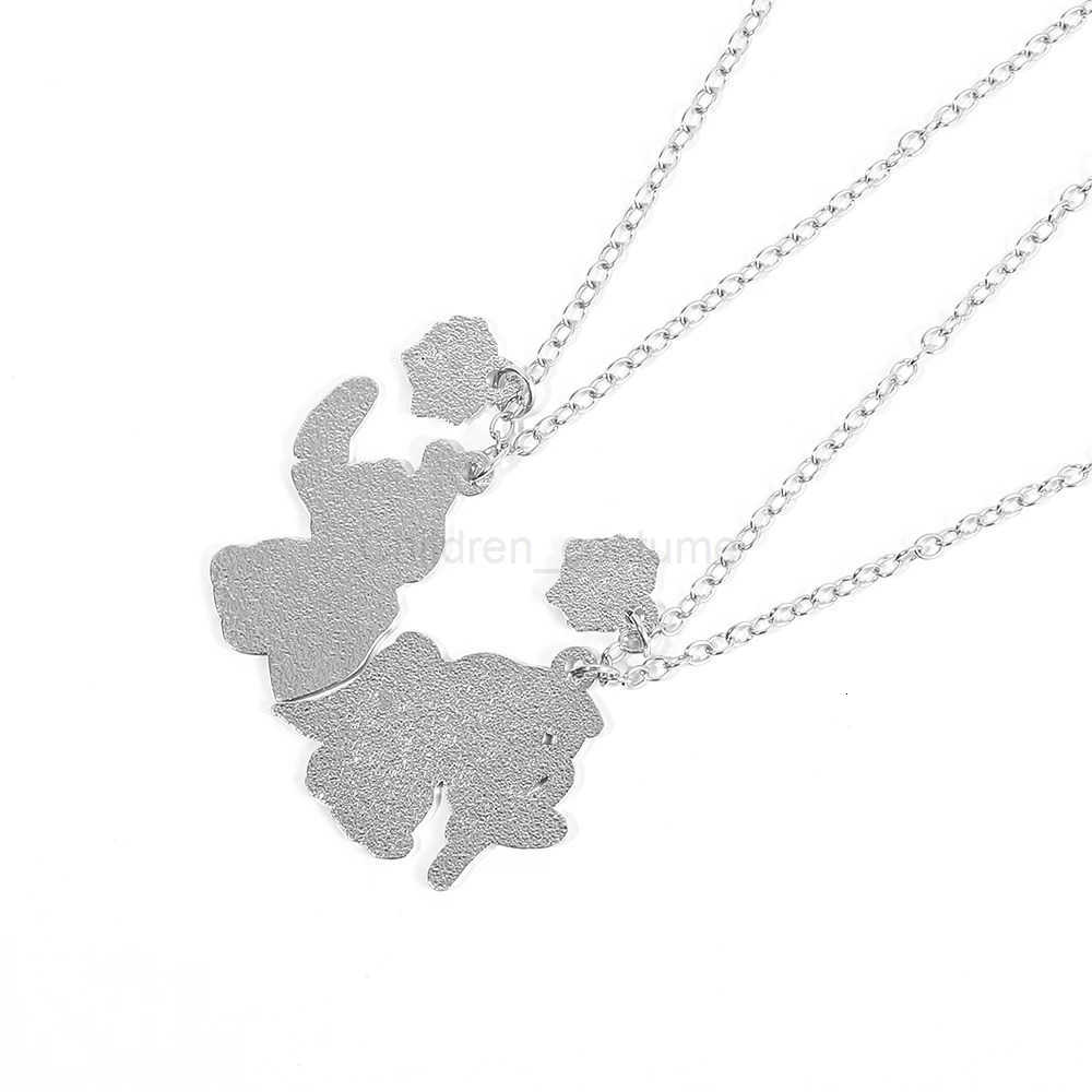 Disney Stitch Angel Couple Necklace Set Interlocking Heart Pendants Matching Love Gift for Couples Best Friends H251011