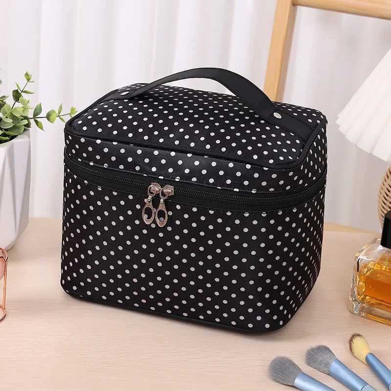Hot S Of The Seas New Fi Large Capacity round Dot Makeup Bag Portable Handbag Cosmetic Storage Bag High Ahetic Valu D251011