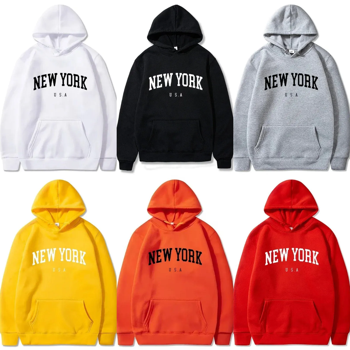 Men's Hoodies YORK Autunm Winter Printed Hoodie Brand Hoody Clothes Vintage Fashion Casual Street Unisex Long Sleeve Pullovers
