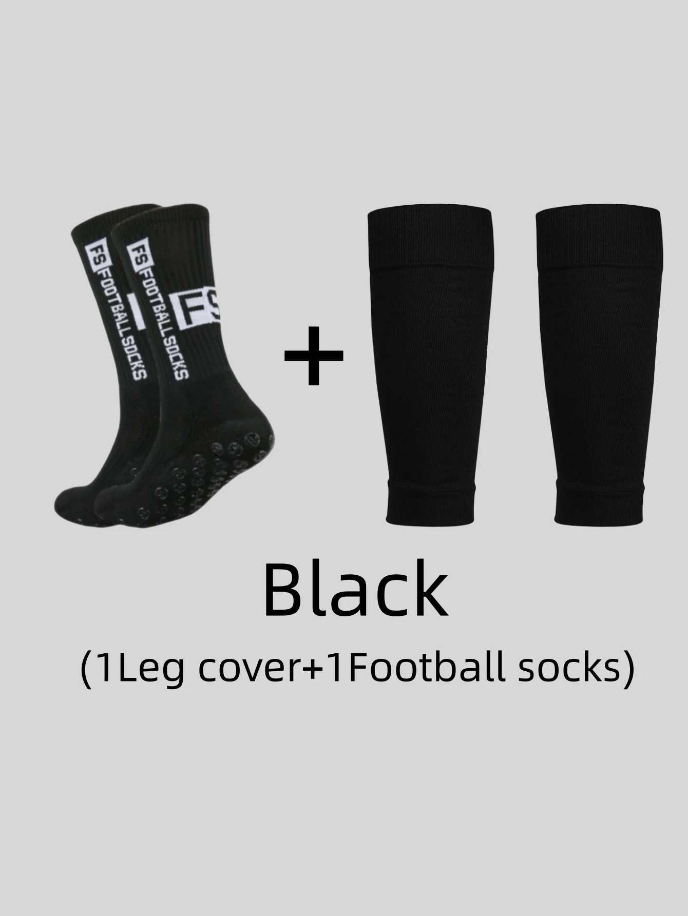 1 pair of combination adhesive point anti slip sweat and odor resistant FS football sports socksleg protectorsW251011