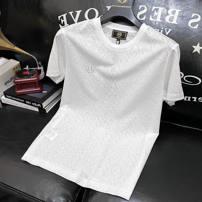 European Station Short Sleeve T-shirt Men Summer Designer Shirt European Goods 2025 New Designer Hoodie Trendy Brand Casual Trend Ice Silk Top Men