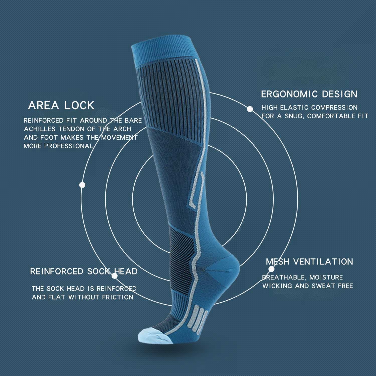 Crossfit Hombre Outdoor Skating Socks Cycling Socks Diabetes Sports Socks Men Compression Socks Varicose Veins ThermosokkenW251011