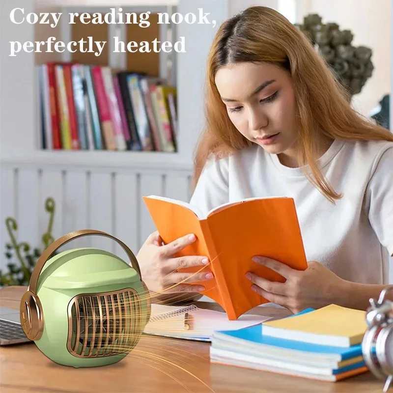 Portable Mini Space Heater 500W With Fast Heating TipOverOverheat Protection Desktop Electric Heater EUUS Plug T251010