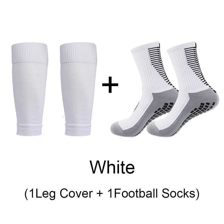 1 Set of High Elasticity Shin Guards Football Leg Cover Nonslip Soccer Tennis Basketball Sport Socks Grip Cycling Riding SocksW251011