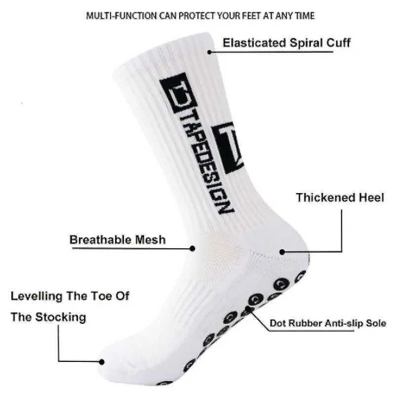 High Quality WearResistant Football Socks Soft Breathable Thick Sports Socks Adhesive Anti Slip Sweat Absorbing Football SocksW251011