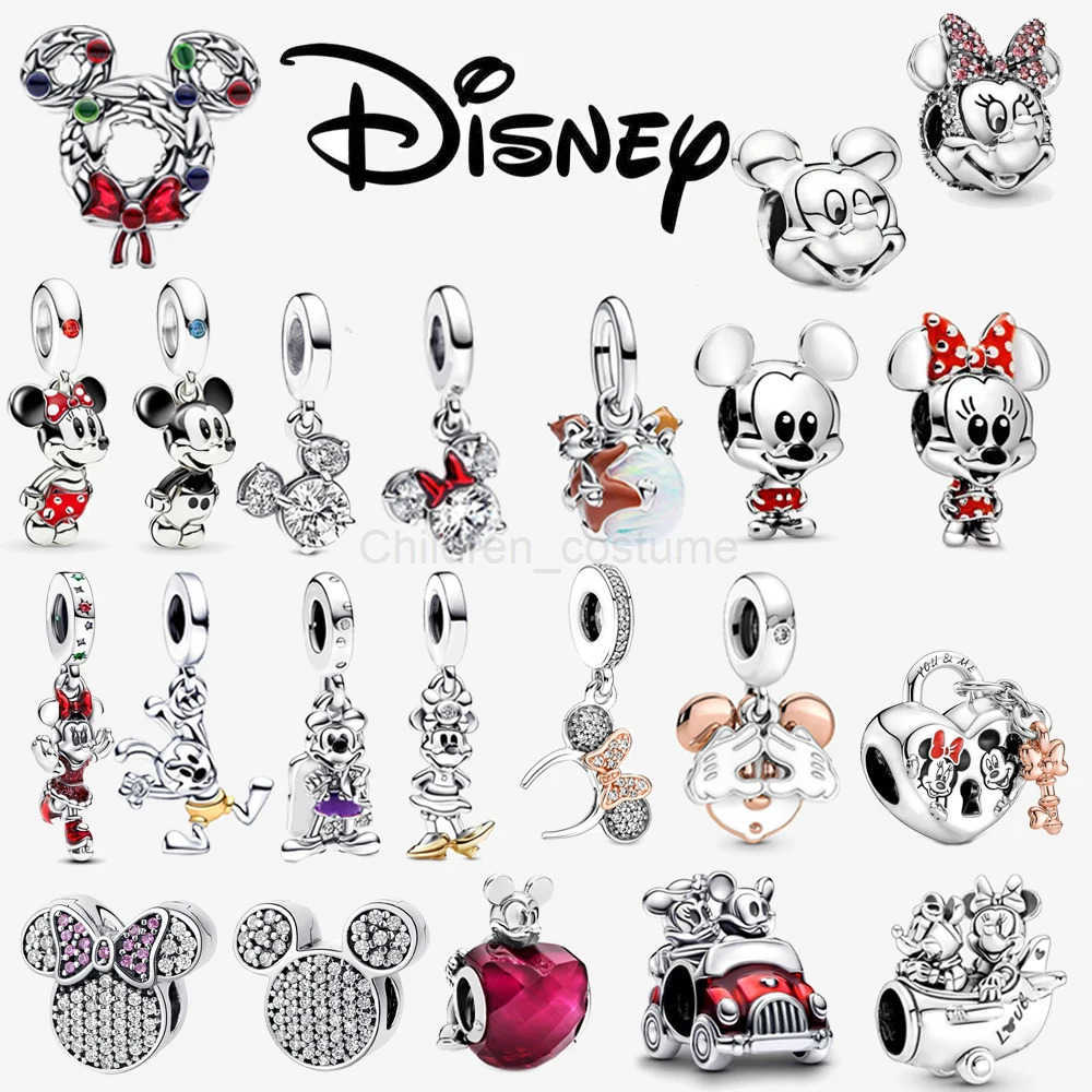 Disney Stitch Minnie Winnie Deadpool 925 Sterling Silver Dangle Charms 925 plata Fit Original Bracelet Beads Jewelry Gift DIY H251011
