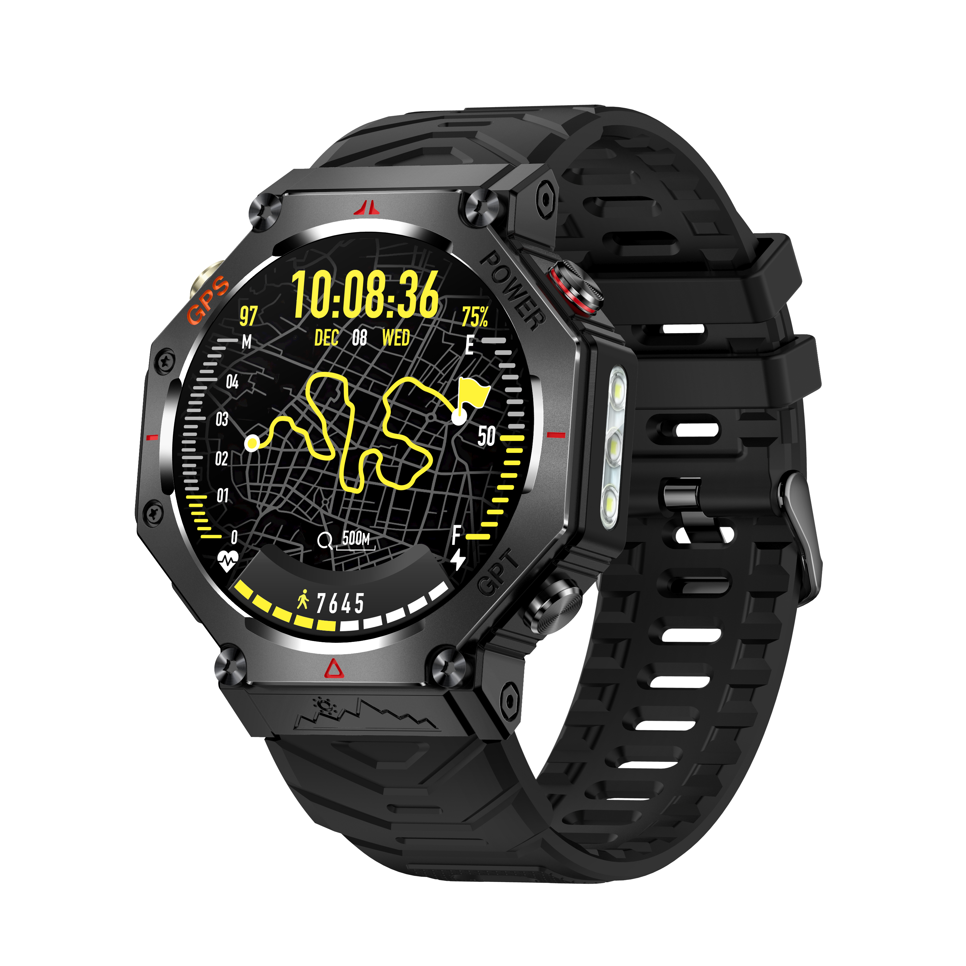 2025 KC91 Waterproof GPS Smartwatch for Outdoor Activities with Bluetooth Calling & NFC Features