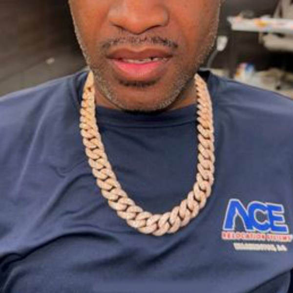 Custom Lock Heavy Weight 24mm 25mm Iced Out Cuban Link Chains Gold Plated 925 Silver Pass Diamond test VVS Moissanite Chains