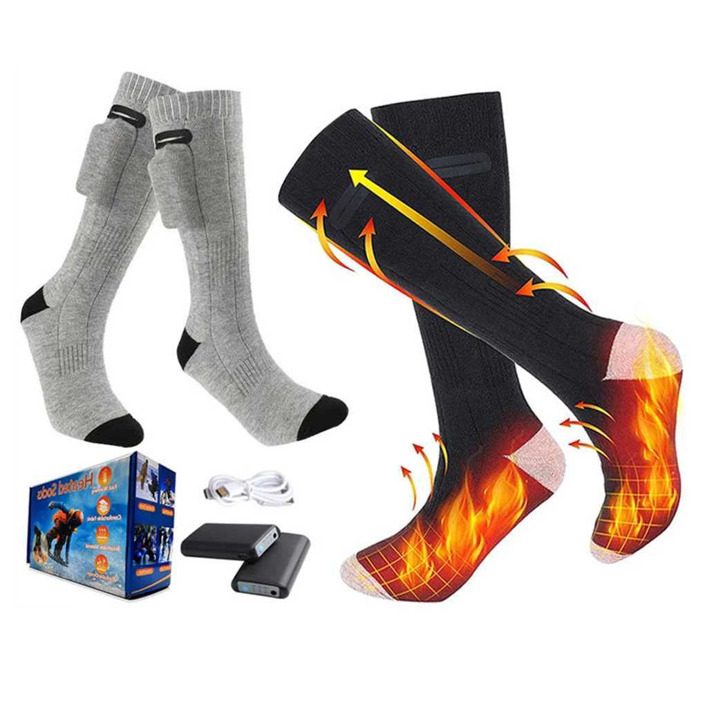 Winter Heated Socks Electric Heated Socks for Skiing Cycling Insulated Sock Intelligent Unisex Heated Sports Stockings ThermalW251011