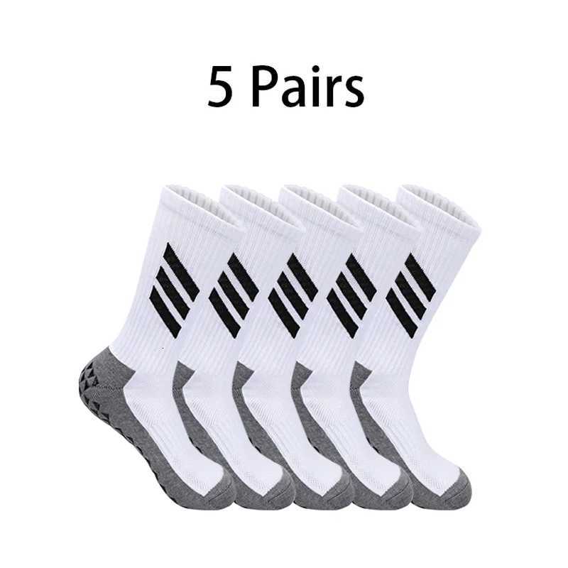 5 Pairs Antislip Football Socks Men Woman Nonslip Soccer Basketball Tennis Sports Socks Grip Cycling Riding Yoga SocksW251011