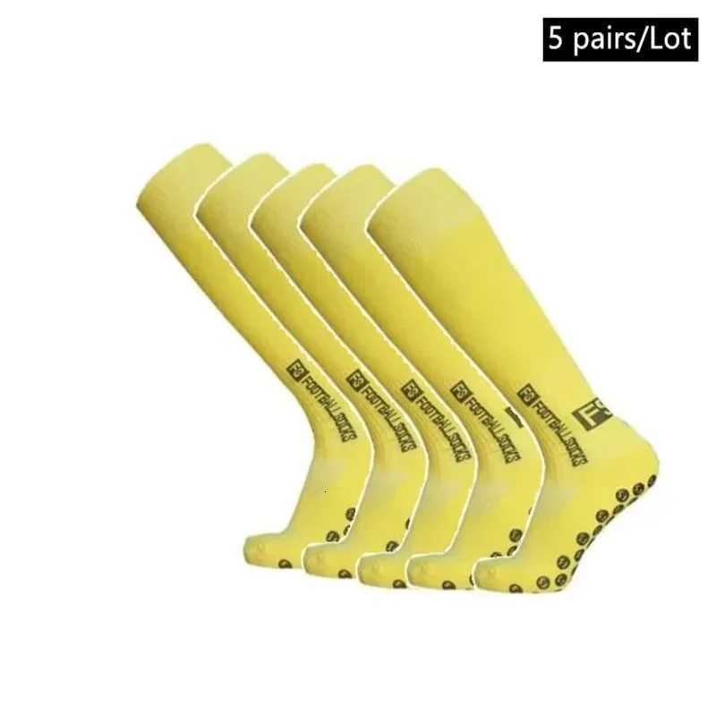 5 Pairs New Long Football Socks Silicone Suction Cup Grip Anti Slip Soccer Socks Sports Men Women Baseball Rugby Socks 2025W251011