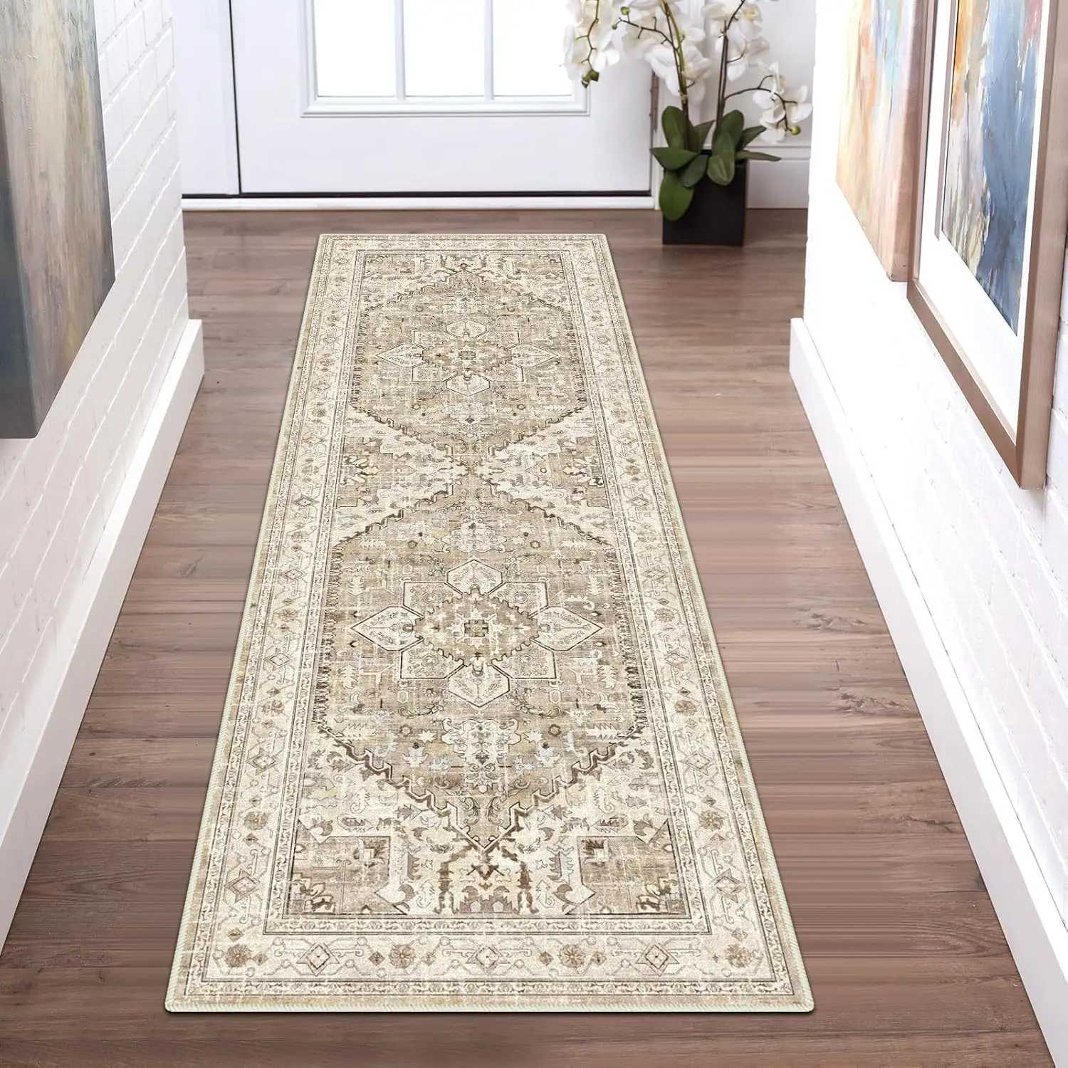 VIKAMA Hallway Runner Rugs Non Slip hine Washable Carpet for Kitchen Entryway Living Bedro Laundry Ro He Decoration H251011