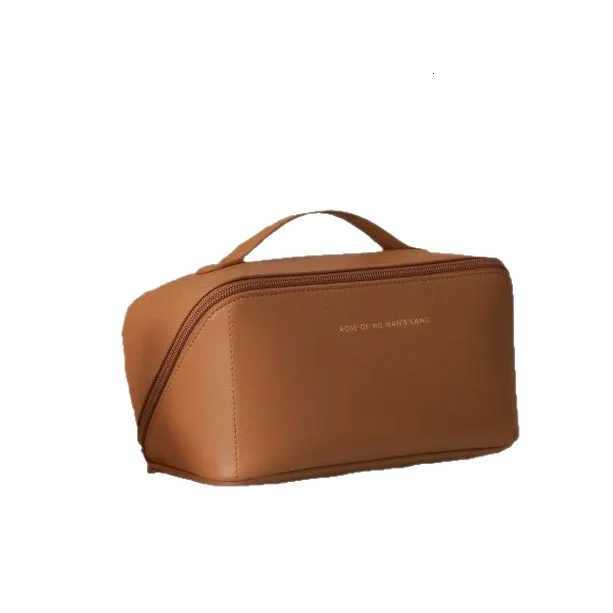 Large Capacity Portable Travel Wens Makeup Bag PU Cosmetic Storage Organizer Pure Color Fiable Cpact Size D251011