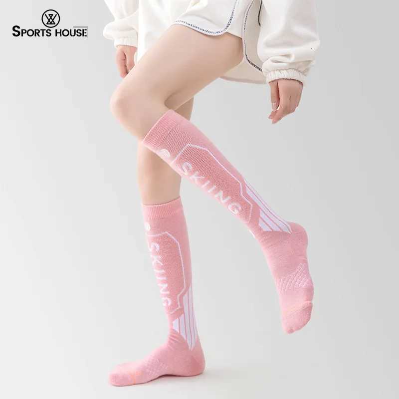 Merino Wool Thermal Socks Long Tube Outdoor Sports Thermal Socks Skiing Hiking Ski Mountaineering Sports Socks for WomenW251011
