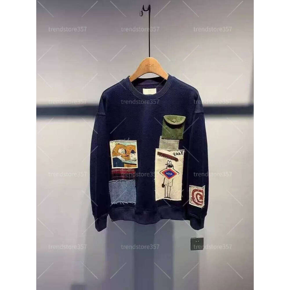 European And American Fashion Personality Splicing Jumper Y2k New Goth Haruku Trend Men Clothing Casual Punk Loose Sweatshirt