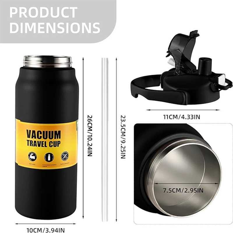 Vacuum Insulated Thermos Bottle BPAFree Stainless Steel Water Bottles Flask for Cold Hot Drink Coffee Office Home C251011 W260226