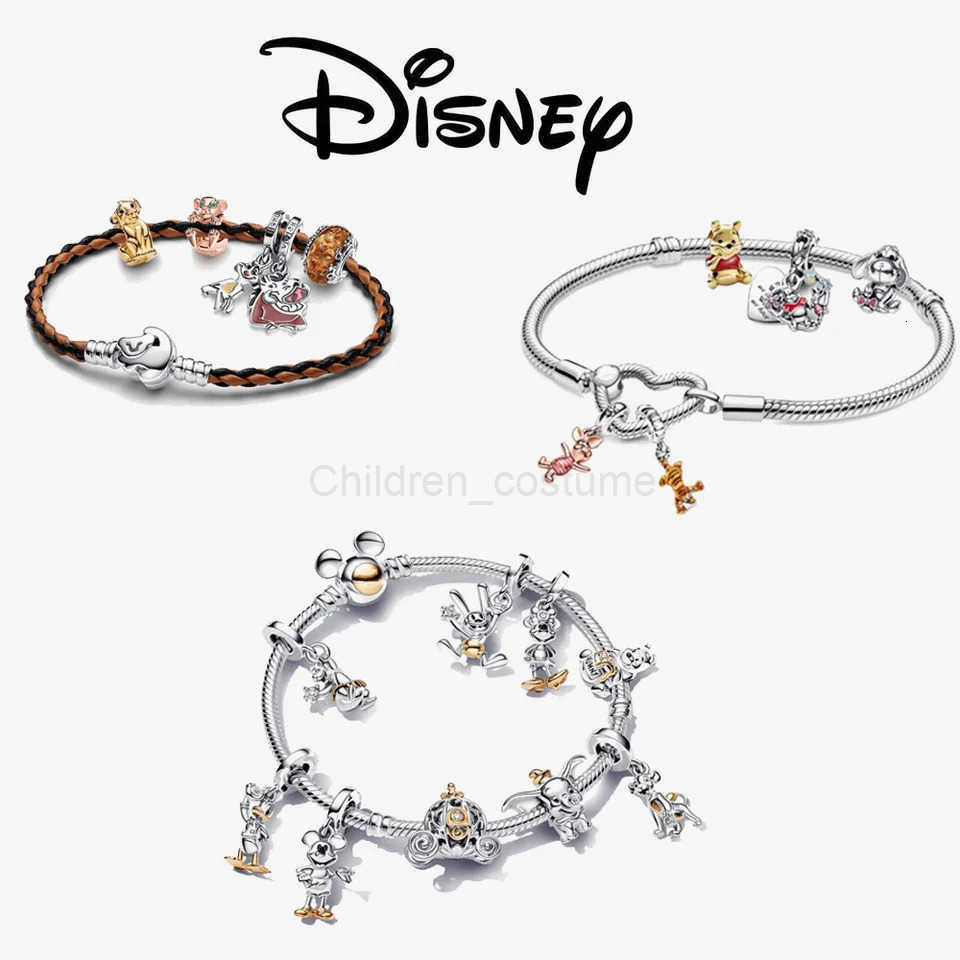 Disney Stitch Minnie Winnie Deadpool 925 Sterling Silver Dangle Charms 925 plata Fit Original Bracelet Beads Jewelry Gift DIY H251011