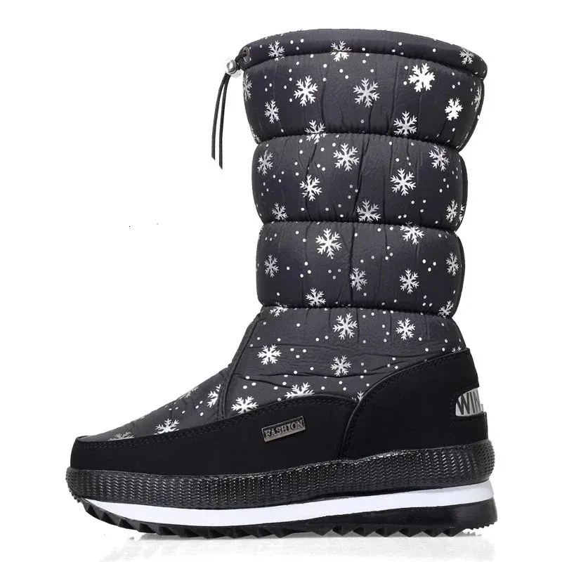 Boots Designer Womens Winter Boots Snow Booties Black White Shoes Warm Plush Mid-Calf Waterproof Rubber Non-Slip Platform Snow Boots Sneakers Trainers
