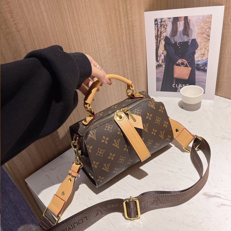 TB BHULAMTE Designer High-end Fashion 2025 Spring/summer Women's Luxury Bag New French Niche Retro Flower Boston Pillow Bag Crossbody Bag
