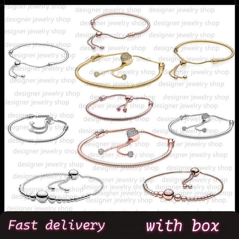Charm Bracelet Women Bracelet Rose Gold Love Pure Silver Pentagram Adjustable Fashion Hand Basic Chain Snake Bone Chain
