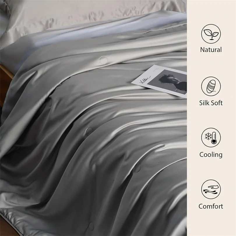 Silk Blanket with 100 Mulberry Silk Filled Summer Air Condition Throw Blanket Lightweight and Ultra Soft Thin Summer Comforter C251011