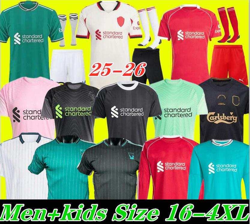 25 26 DIOGO J. WIRTZ EKITIKE MAC ALLISTER FRIMPONG soccer jersey 2025 football shirt GAKPO DIOGE JOTA DARWIN KERKEZ ISAK A.BECKER Player men kids kit uniforms