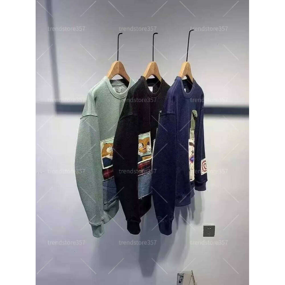 European And American Fashion Personality Splicing Jumper Y2k New Goth Haruku Trend Men Clothing Casual Punk Loose Sweatshirt