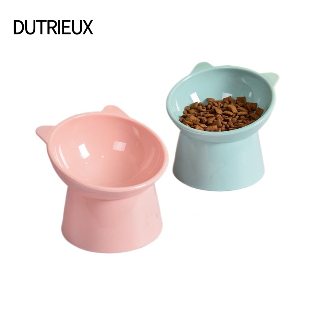 K3185 Slanted Rim Ceramic Cat Bowl for Whisker Stress Relief and Flat-Faced Pets Bulk Order