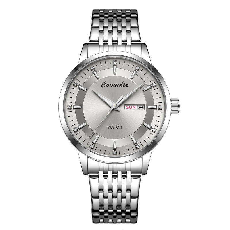 Fully Automatic Imitation Mechanical Watch for Men, Hollow Waterproof Trendy Luminous Dual Calendar