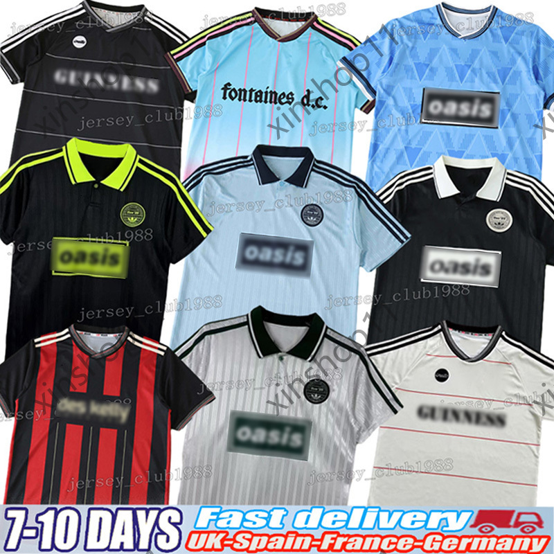 2025 Oasis Tour Jacquard Football Jersey Shirt 25 26 Fontaines Dc Home Away Shirt Third Bohemians BLACK GUINNESS Soccer Jerseys 135th Anniversary Oasi