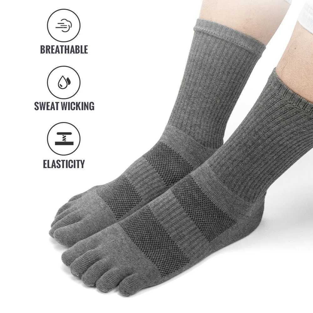 WRELS 123 Pairs Toe Socks Cotton Athletic Running Five Finger Socks Cushion Socks SweatAbsorbing Breathable 5 Finger SocksW251011