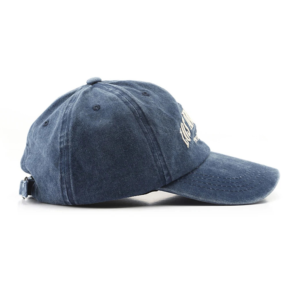 FS Winter Blue Green Denim Caps For Men Women Vintage American Street Hip Hop Baseball Cap Trucker Hats Casquette Femme 250925