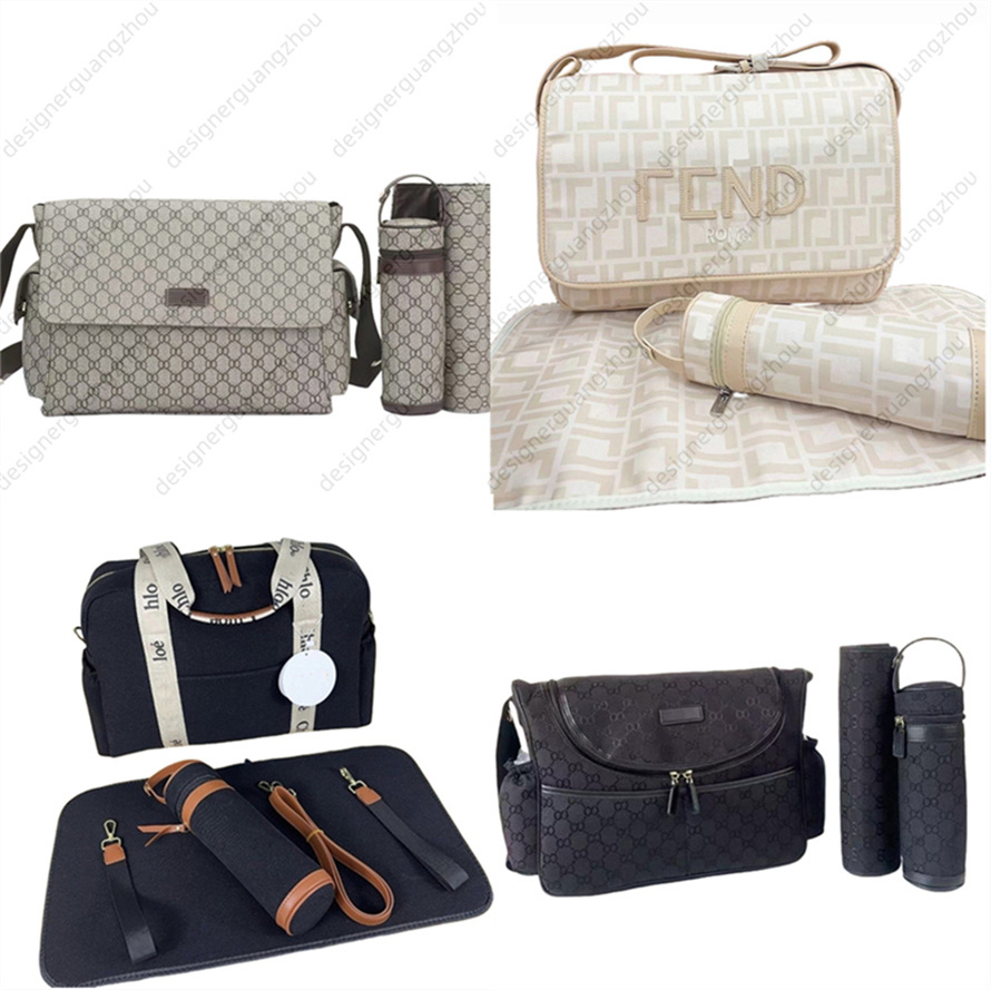 Diaper Bag Black Baby Bag Nappy Change Pram Large Nylon Gray Pink Brown Mommy Backpack A55