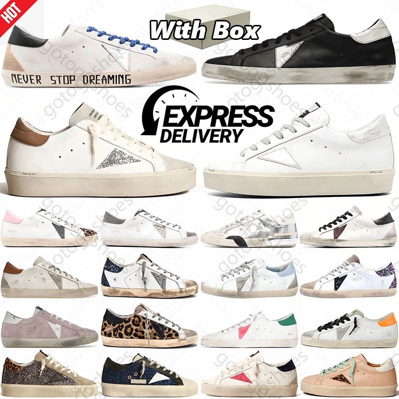 2025 designer shoes old shoe loafers golden gooose sneakers superstar shoes blue leather Italy dirty brand women men ball casual star trainers top one size 35-47