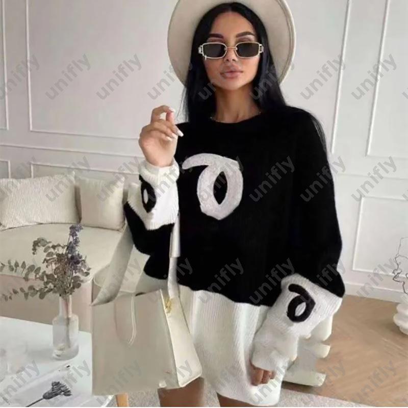 Designer Womens Sweater Luxury Womens Pullover Sweater Designer Autumn Casual Top Winter Warm Long Line Sweater Loose Fitting Knitted Top DLG2510114