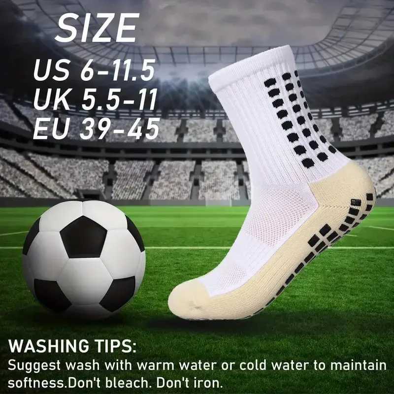 2 Pairs Set Men Grip Soccer Socks and Knee Pads Calf Sleeves Adult Youth Non Slip Leg Shin Guards for Basketball Football SportsW251011