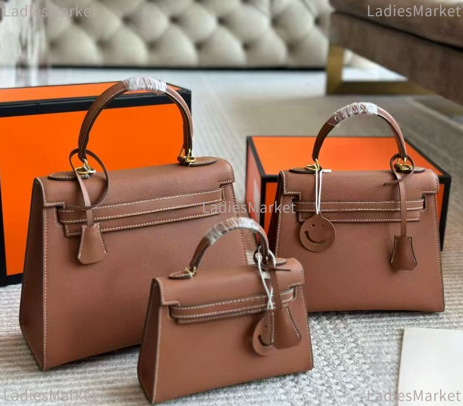 Evening Bag Top Quality Designer Bag Woman Handbag Cowhide Genuine Leather Shoulder Bag Lady Crossbody Bag Luxury Tote Bags Flip Bag 20 25 28 with Box Mini Kel Bag 65789